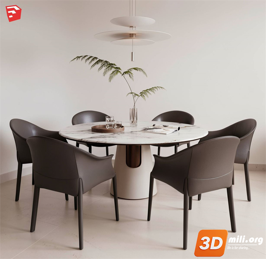 Dining Table Set Skp Files